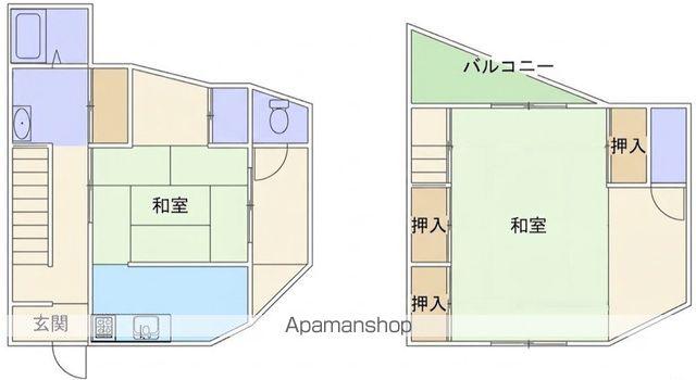 紀勢本線 宮前駅 徒歩24分 2階建 築59年(3DK)の間取り写真