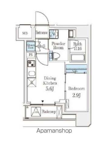 クラリティア文京湯島(1DK/5階)の間取り写真