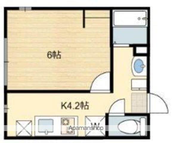 カシータ松戸(1K/2階)の間取り写真