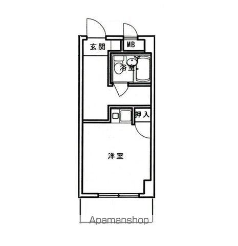 コンバウス盛南(ワンルーム/1階)の間取り写真
