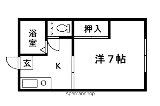 コーポあい(1K/1階)の間取り写真