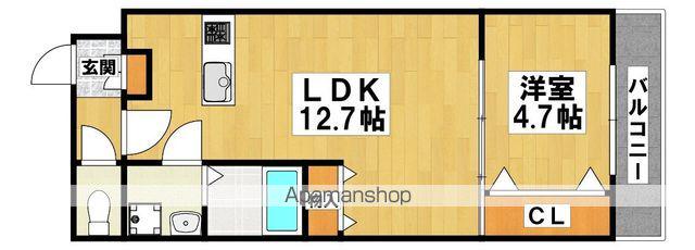 TKアンバーコート浜寺Ⅲ(1LDK/1階)の間取り写真