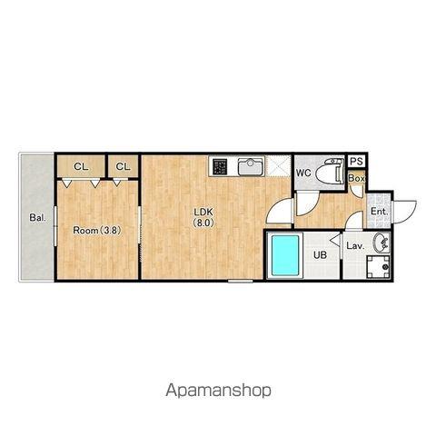 ジーメゾン我孫子ドマーニ(1LDK/3階)の間取り写真