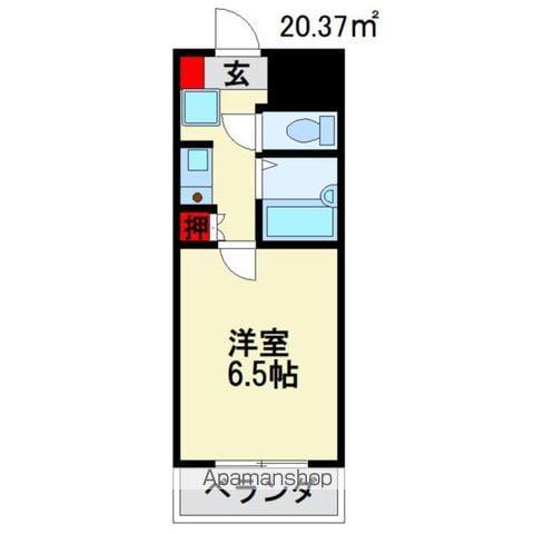 ベルメゾン本田(1K/4階)の間取り写真