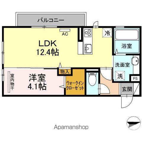 アイ・アイマンションⅡ(1LDK/3階)の間取り写真