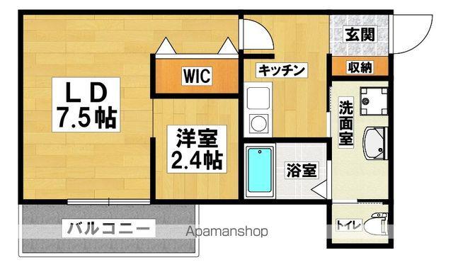 カーサフォルトゥナート堺石津駅前(1LDK/3階)の間取り写真