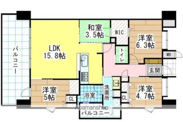 グランドパレス永犬丸(4LDK/7階)の間取り写真