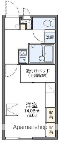 レオパレスメゾンドソレイユ(1K/1階)の間取り写真