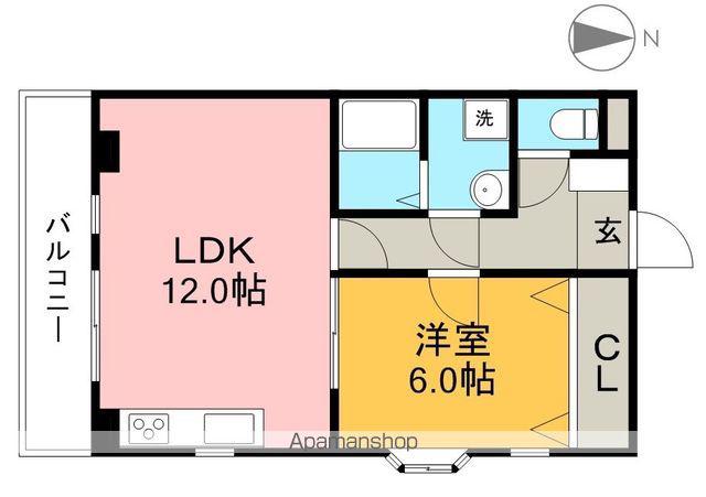 アバンギャルド愛ランド(1LDK/2階)の間取り写真