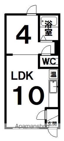パークサイドT(1LDK/4階)の間取り写真