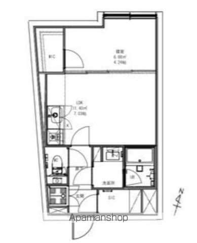 LUDENS中板橋Ⅱ(1LDK/3階)の間取り写真