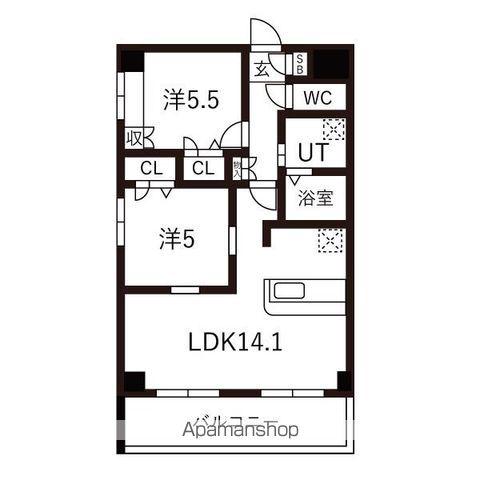 サニーコート・K(2LDK/1階)の間取り写真