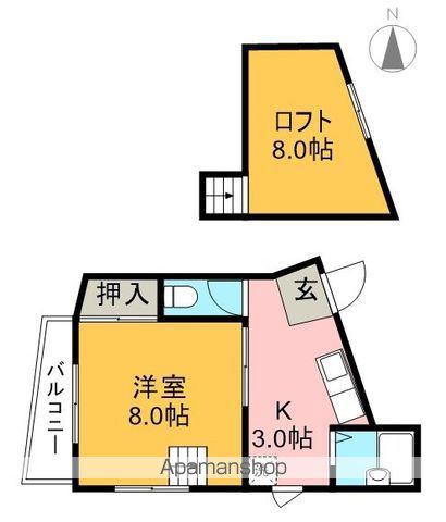 都計ビル(1K/3階)の間取り写真