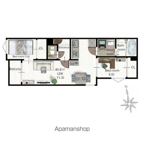 REGALEST東照宮南(2LDK/2階)の間取り写真