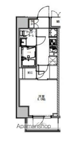 SーRESIDENCE押上サウス(1K/3階)の間取り写真