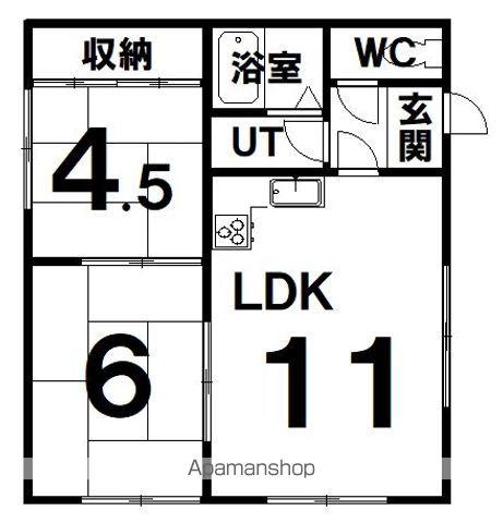 スイデコハウス(2LDK/2階)の間取り写真