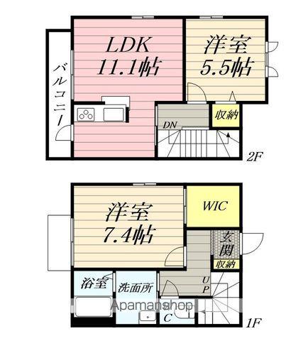 セントラルテラス(2LDK/1階)の間取り写真
