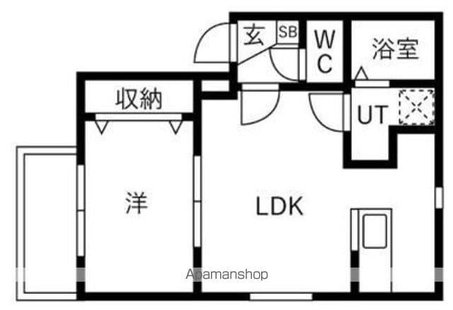 LAVITA二日市駅前Ⅶ(1LDK/2階)の間取り写真