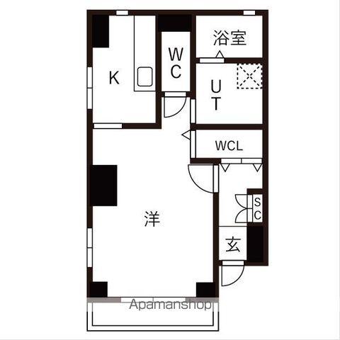 エスポア21(1K/1階)の間取り写真