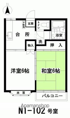 サンクス泉(2K/2階)の間取り写真