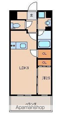 ロイヤルシティ大川(1LDK/2階)の間取り写真