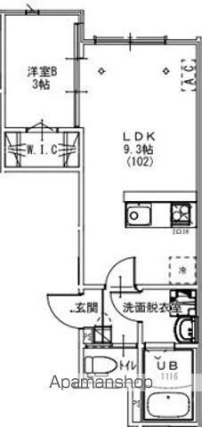 KEIAI RESIDENCE 元山Ⅰ(1LDK/2階)の間取り写真