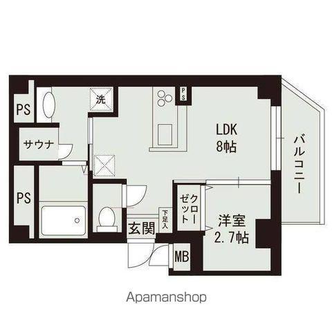 B'CASA金町イースト(1LDK/4階)の間取り写真