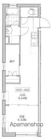 PRATIQUE西荻窪(1LDK/2階)の間取り写真