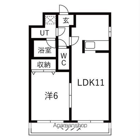 フローラYOKO(1LDK/2階)の間取り写真