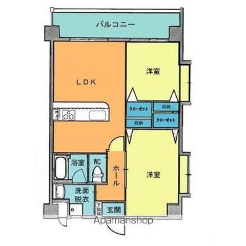 プラナスTABATA(2LDK/6階)の間取り写真