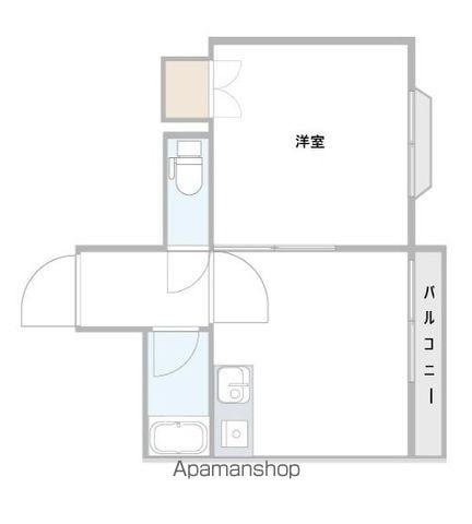 イマフルネス(1DK/1階)の間取り写真