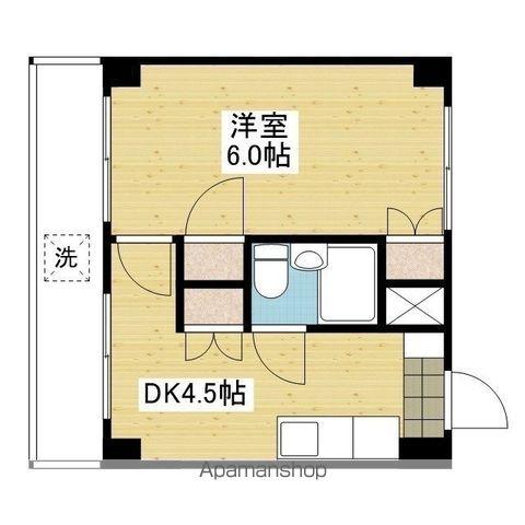 シャルマン2(1DK/5階)の間取り写真