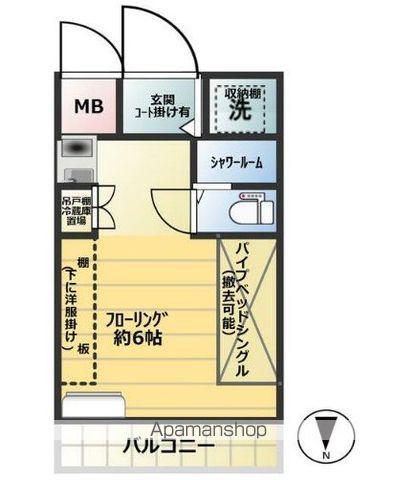 スカイコート下高井戸(1K/7階)の間取り写真