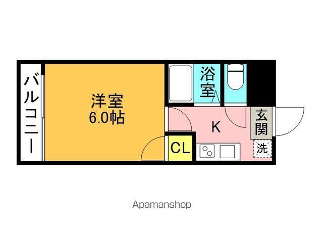コスモヴィレッジ(ワンルーム/1階)の間取り写真