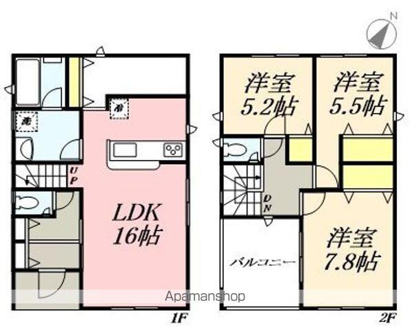 阪和線 東岸和田駅 徒歩20分 2階建 築1年(3LDK)の間取り写真