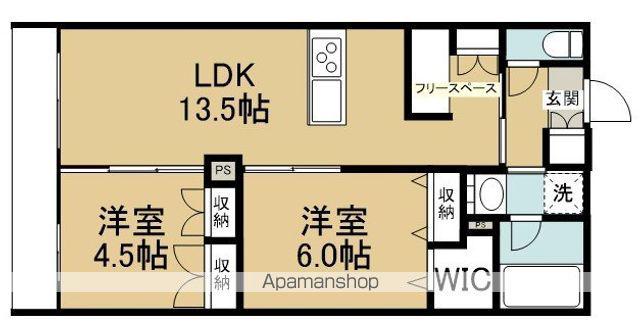 MAISON DE BONHEUR(2LDK/1階)の間取り写真