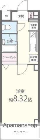 クレストコート(1K/1階)の間取り写真