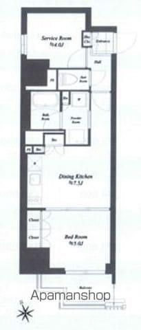 THE GATEHOUSE浅草雷門(1SDK/4階)の間取り写真