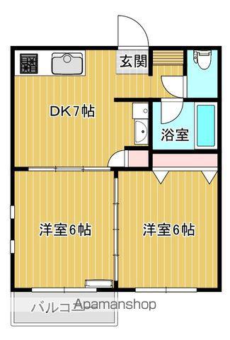 メゾン花野(2DK/2階)の間取り写真