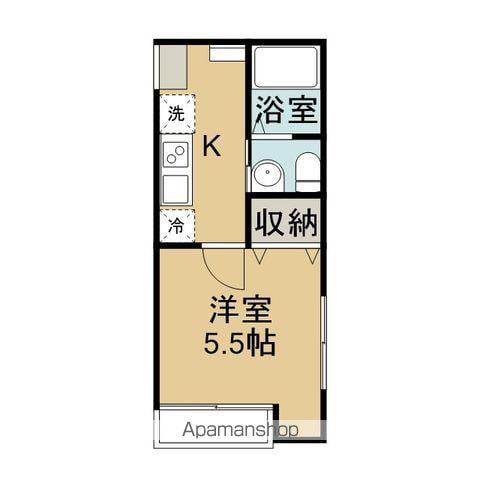 ブランフォードハウス(1K/1階)の間取り写真