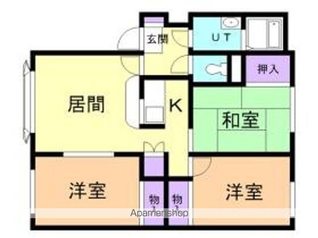 エトワール稲穂B(3LDK/2階)の間取り写真
