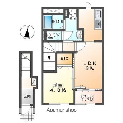 マ・グランⅩ(1LDK/2階)の間取り写真