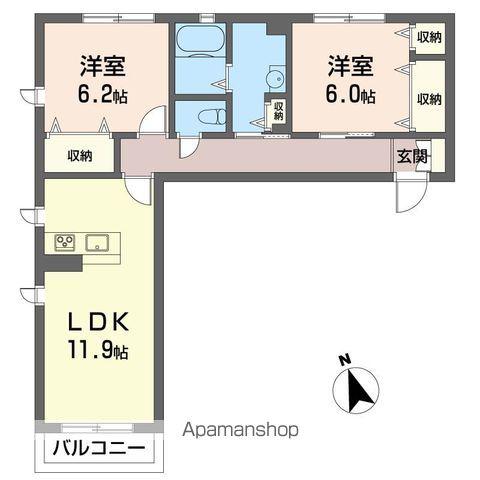 ラ・ルーチェ(2LDK/2階)の間取り写真