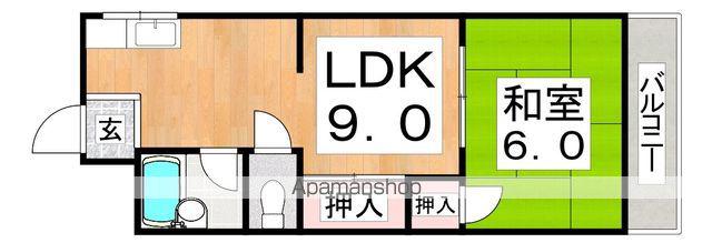ピジョン雅(1LDK/2階)の間取り写真