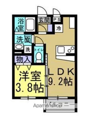 PONTE GLORIA(1LDK/1階)の間取り写真