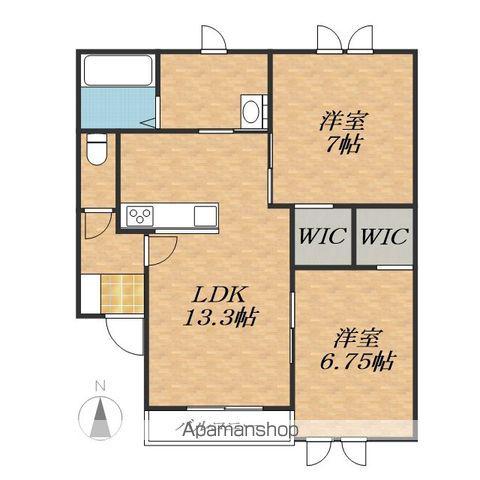 DOLCE AMOREⅡ(2LDK/1階)の間取り写真