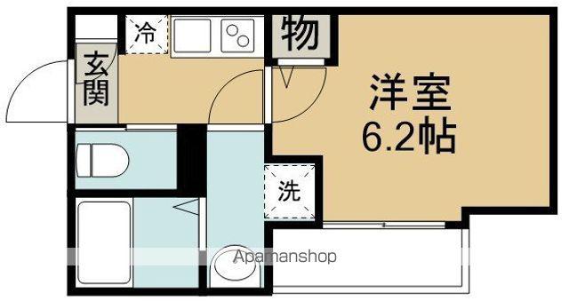 GRADUS坂戸Ⅲ(1K/3階)の間取り写真