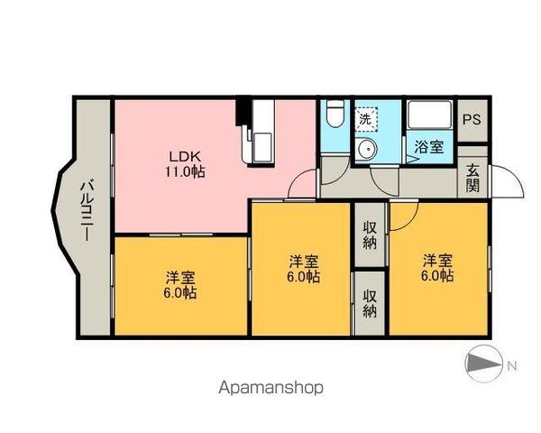 ソシエ 2001(3LDK/2階)の間取り写真