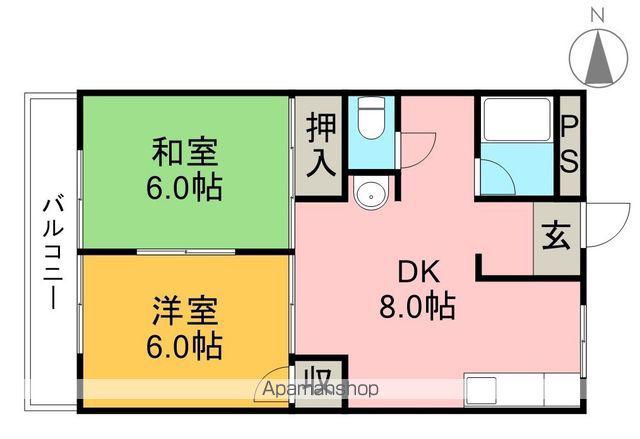 丸の内ロイヤル(1K/2階)の間取り写真