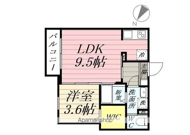 KAMAKURA HILLS(1LDK/2階)の間取り写真